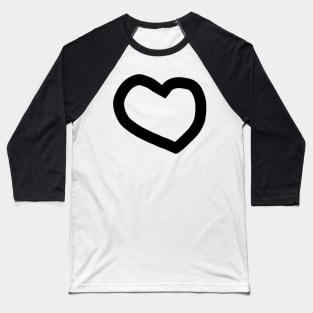 Chunky Heart Minimal Style Valentines Day Baseball T-Shirt